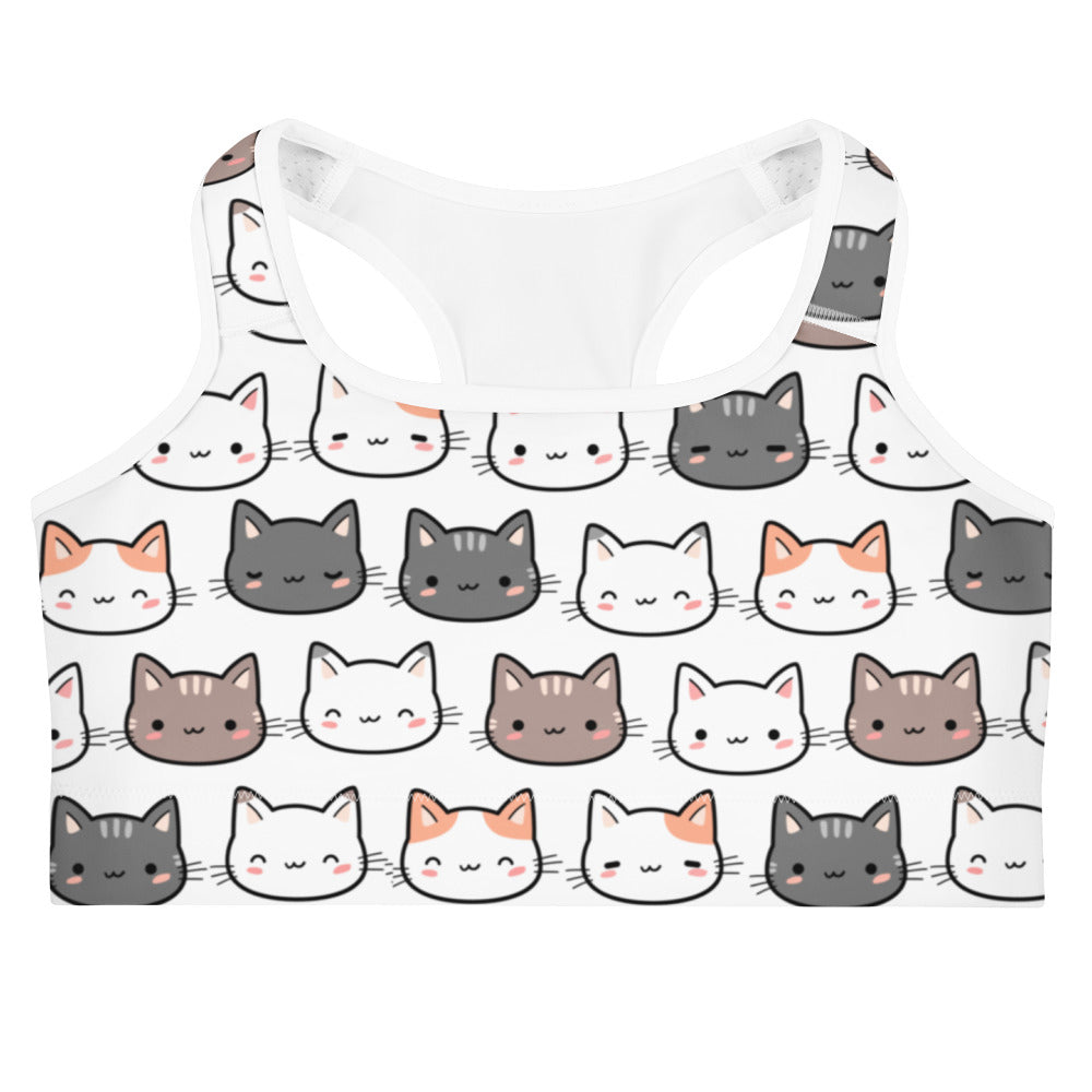 Women's Cute Cat Quick Drying Sports Bra