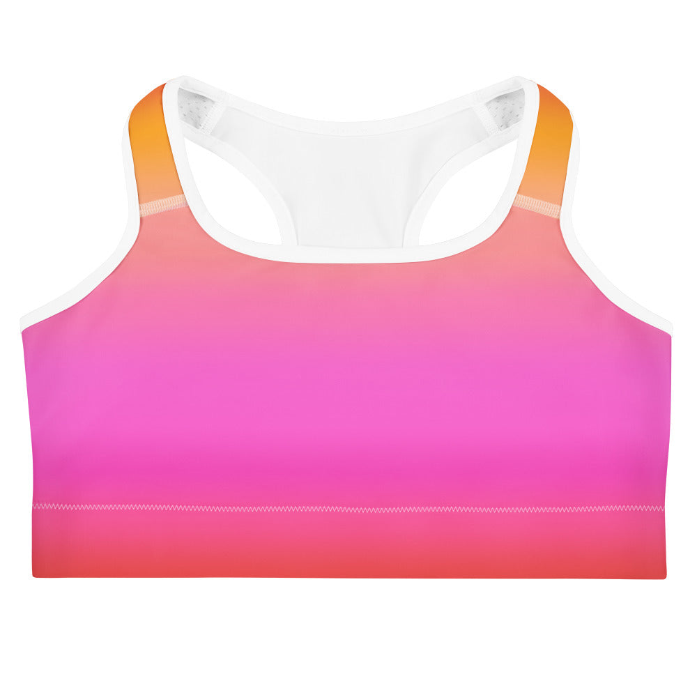 Women's Sunset Ombre Quick Drying Sports Bra