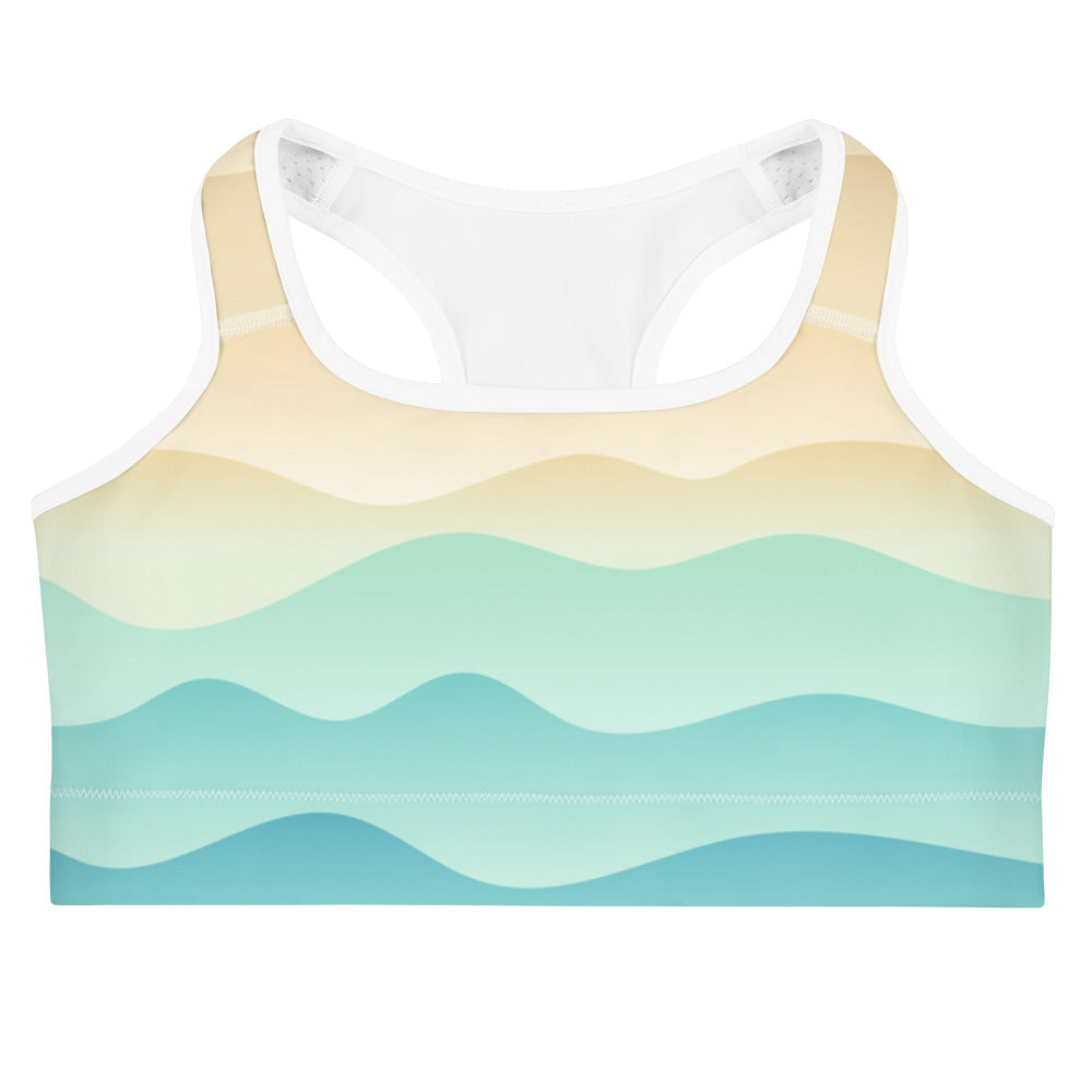 Women's Ocean Wave Quick Drying Sports Bra