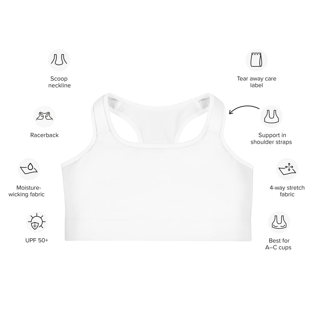 Women's White Quick Drying Sports Bra