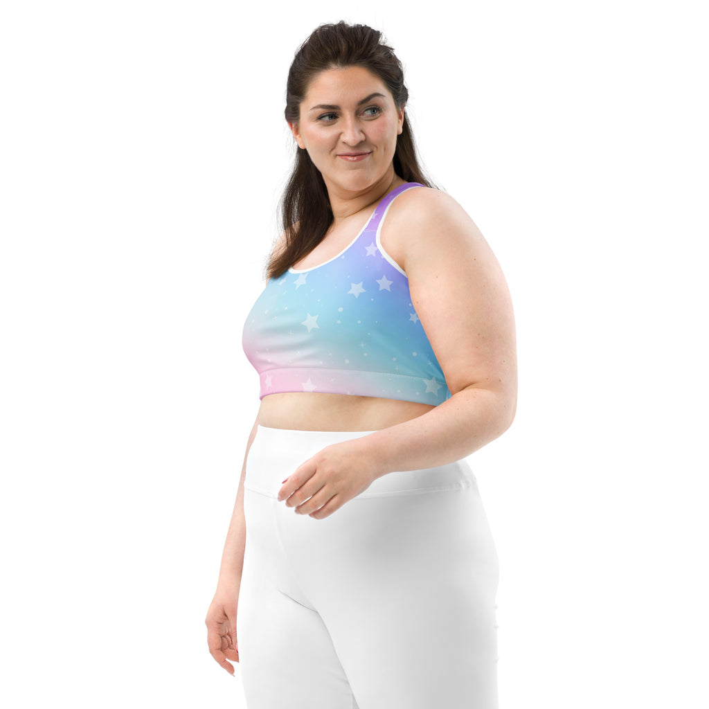 Women's Rainbow Stars Quick Drying Sports Bra