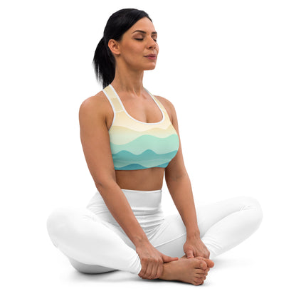 Women's Ocean Wave Quick Drying Sports Bra
