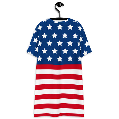 Women's American Flag T-Shirt Dress