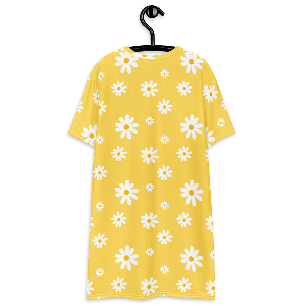 Women's Yellow Daisy T-Shirt Dress