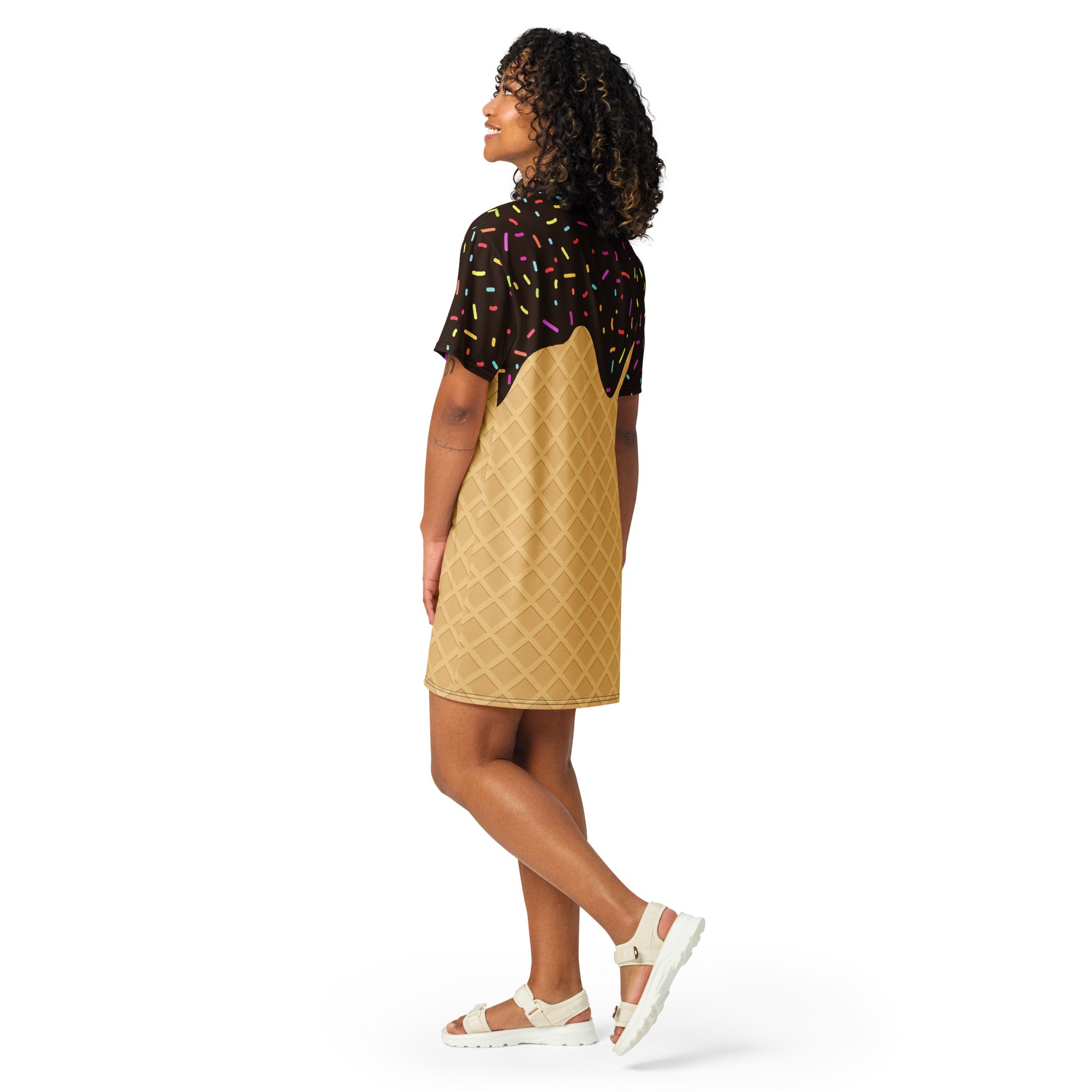 Women's Ice Cream Cone T-Shirt Dress