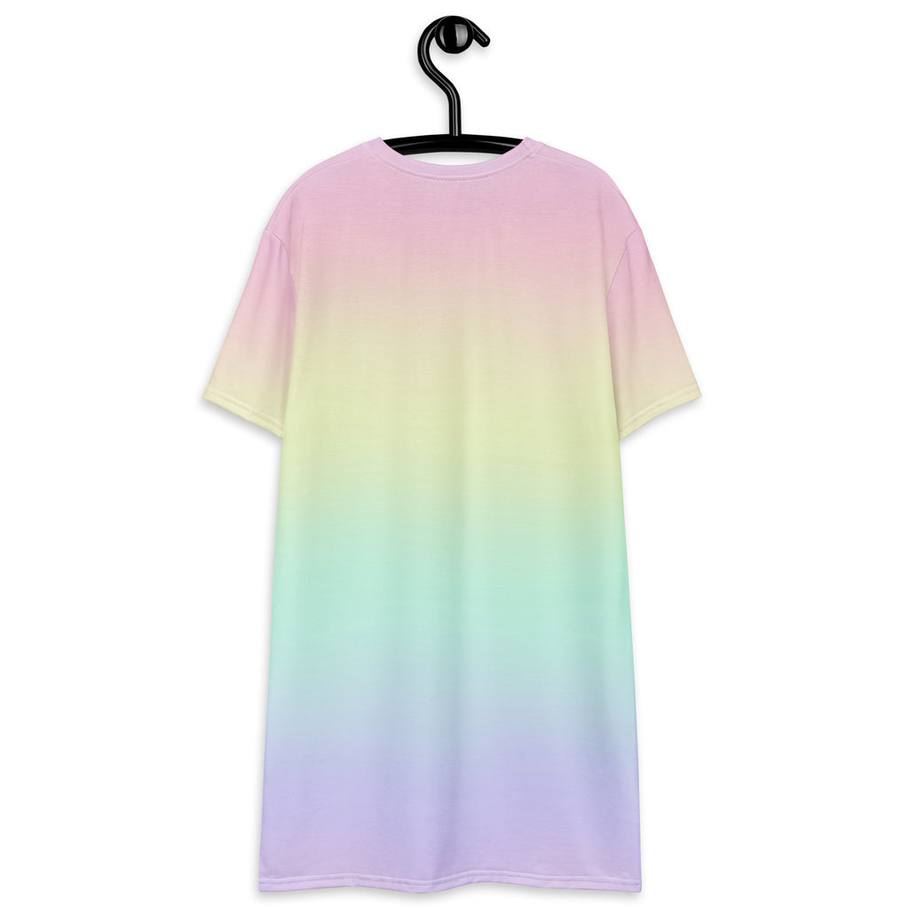 Women's Rainbow Pastel T-Shirt Dress