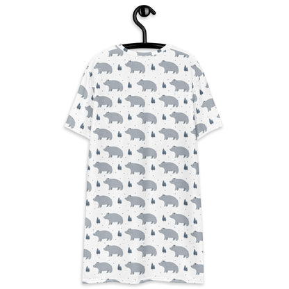 Women's Bear Print T-Shirt Dress