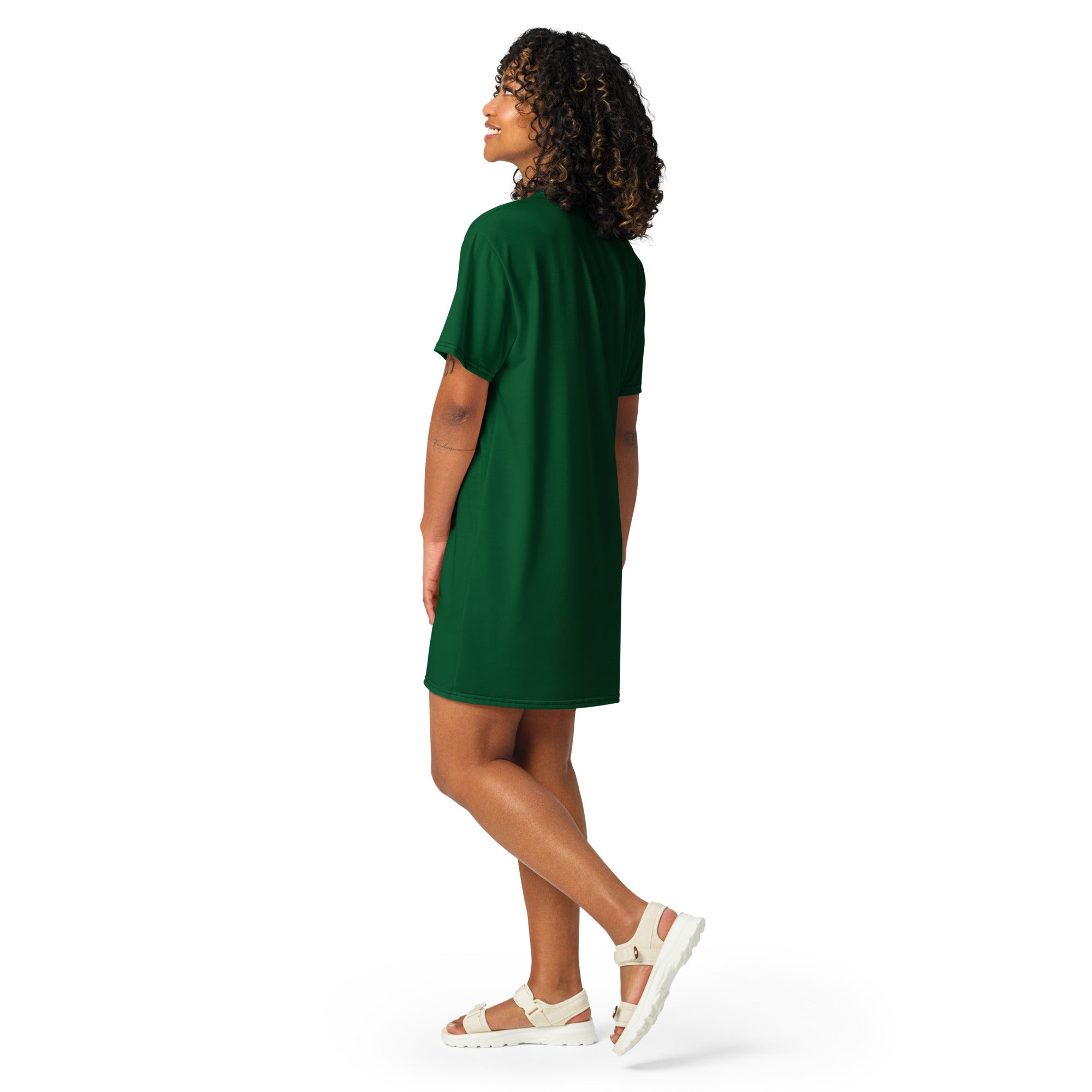 Women's Dark Green T-Shirt Dress