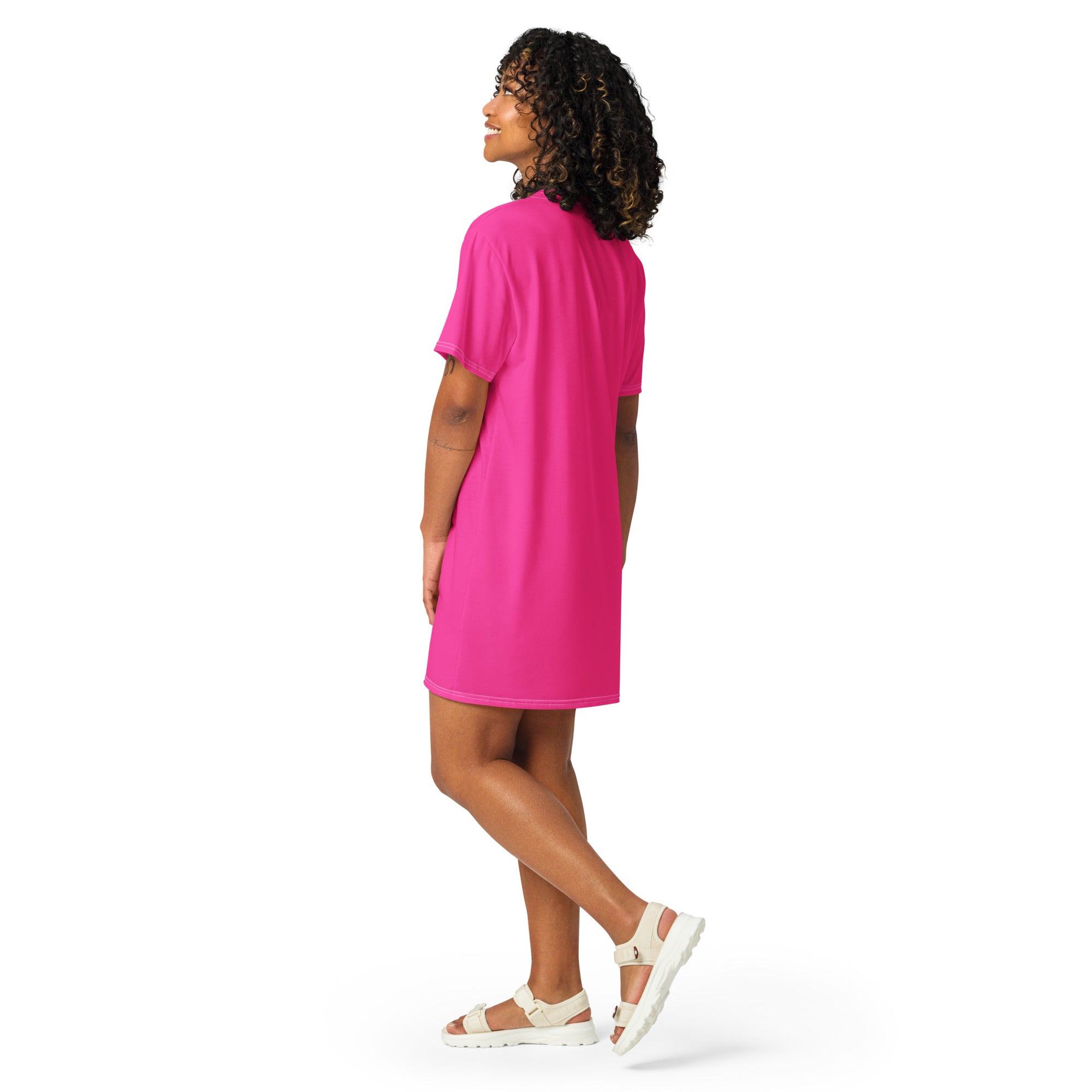 Women's Hot Pink T-Shirt Dress