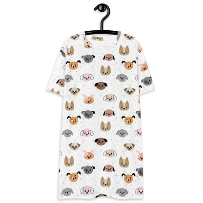 Women's Dog Face T-Shirt Dress