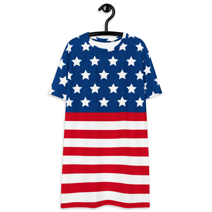 Women's American Flag T-Shirt Dress
