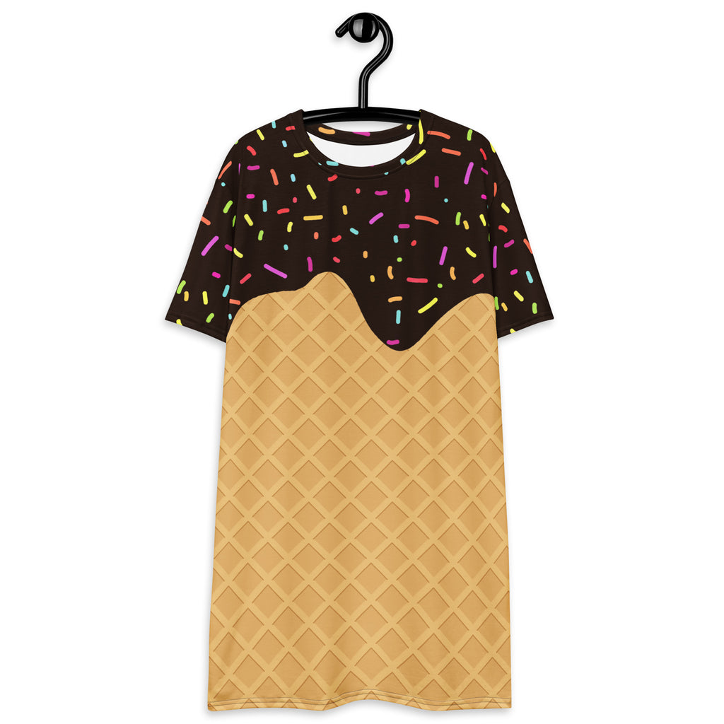 Women's Ice Cream Cone T-Shirt Dress