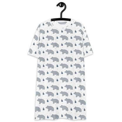 Women's Bear Print T-Shirt Dress