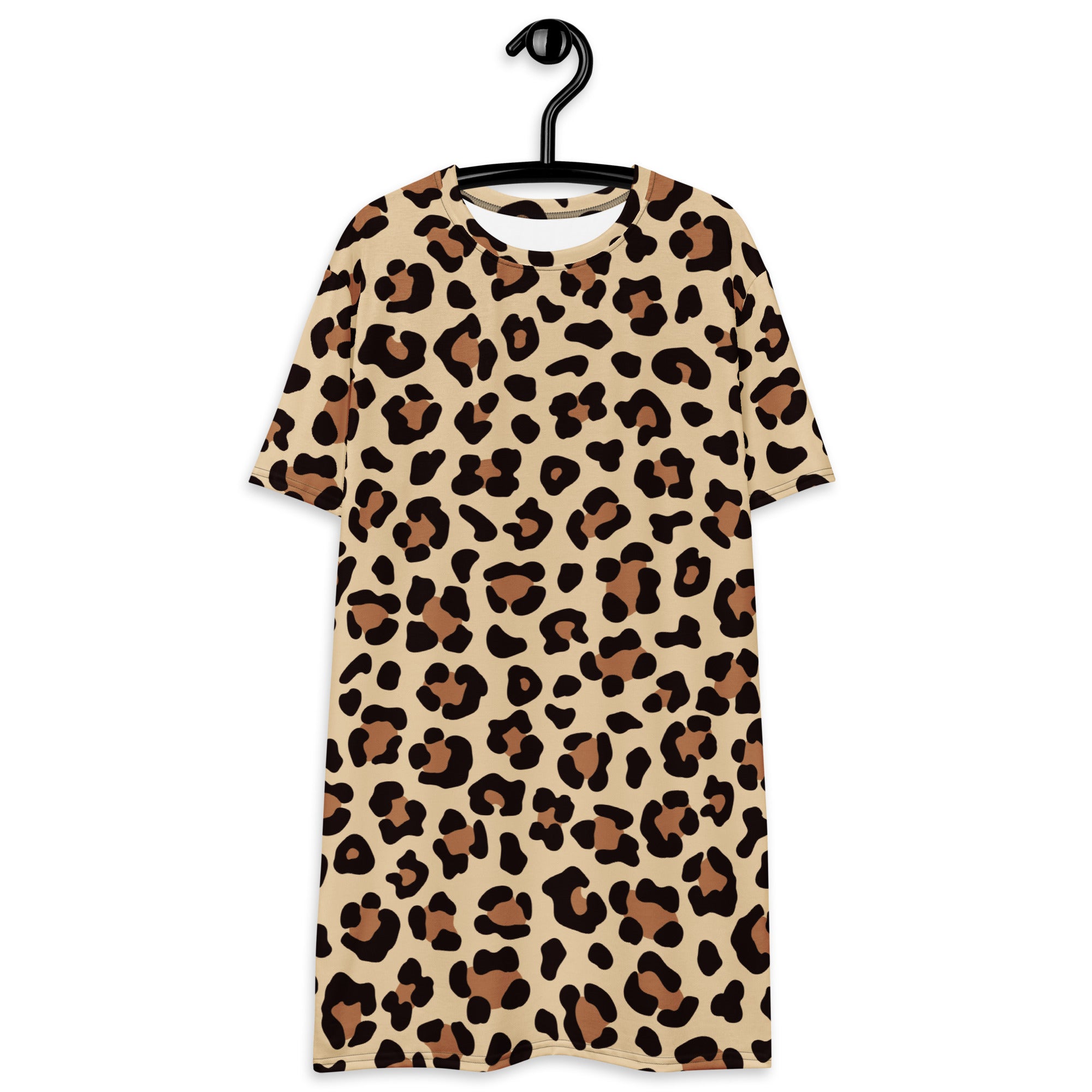 Women's Leopard Print T-Shirt Dress