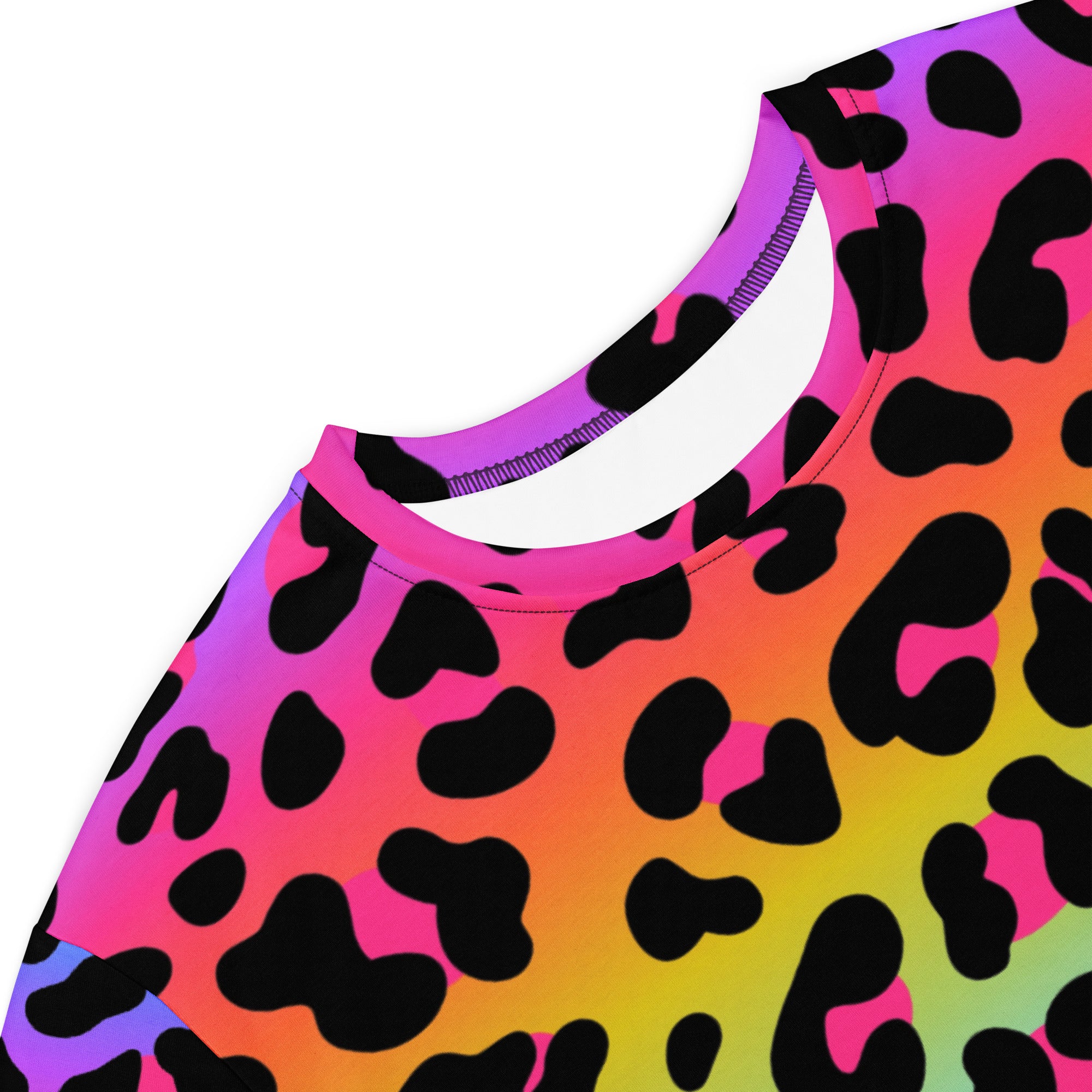 Women's Rainbow Leopard T-Shirt Dress