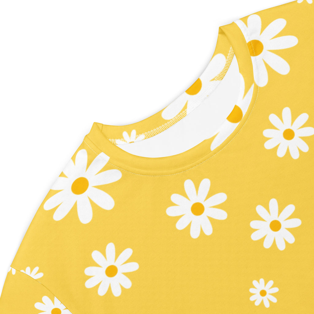 Women's Yellow Daisy T-Shirt Dress