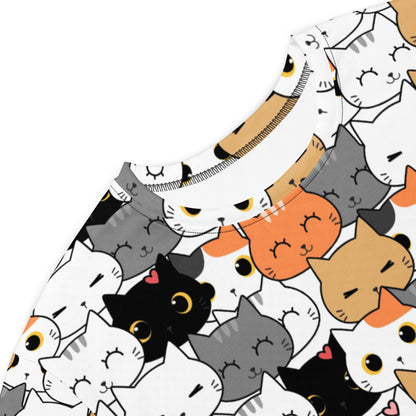 Women's Cat Face T-Shirt Dress