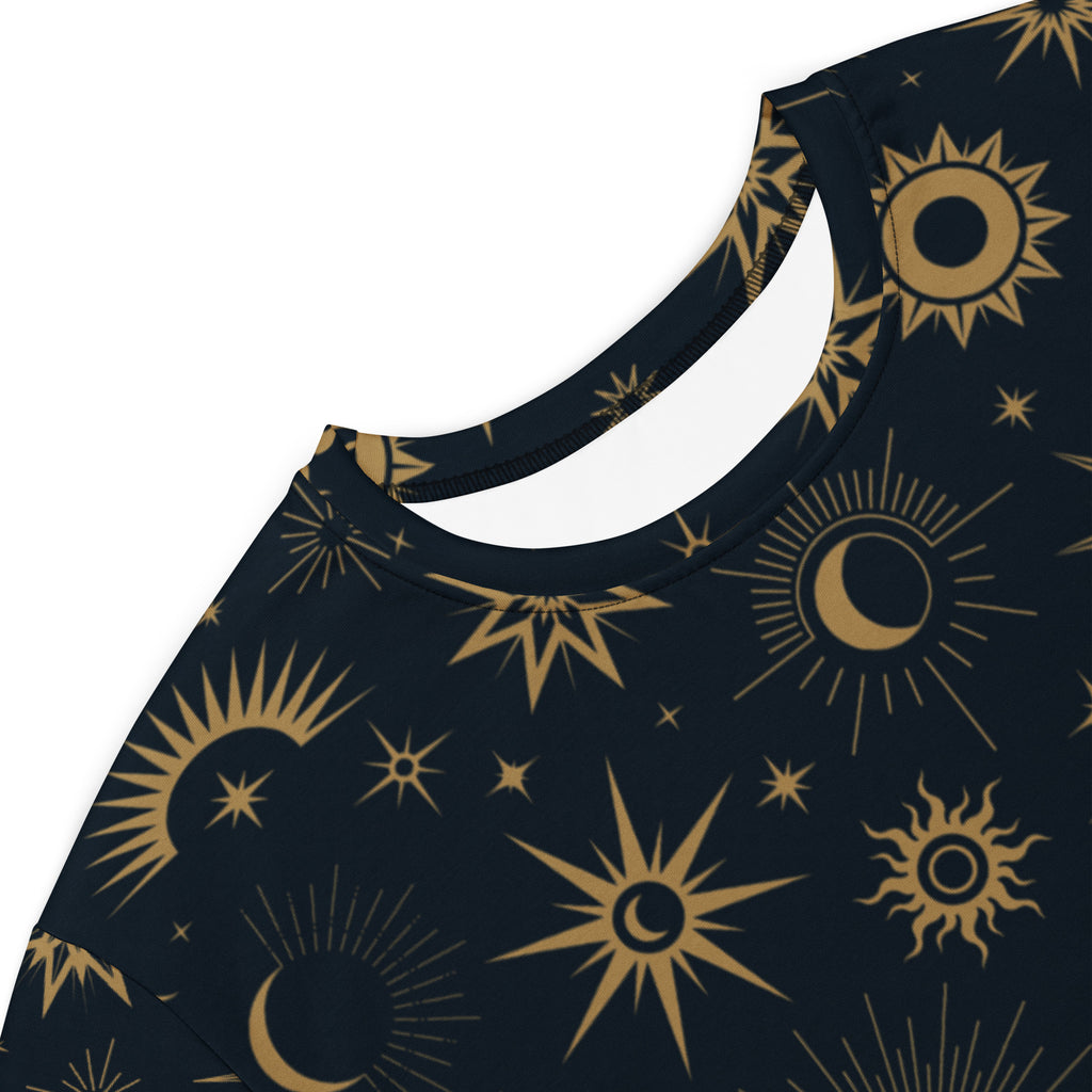 Women's Celestial Sun & Moon T-Shirt Dress