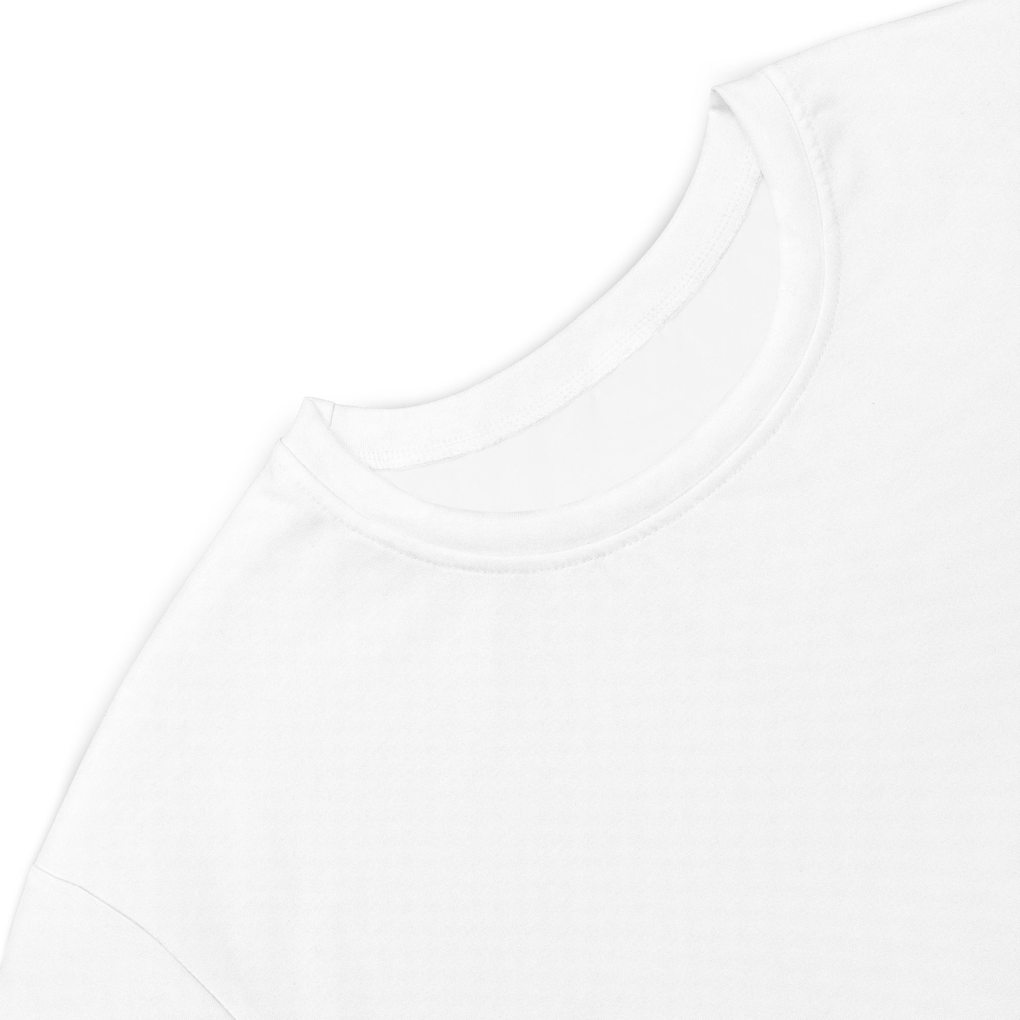 Women’s white t-shirt dress with crew neck and soft smooth fabric finish