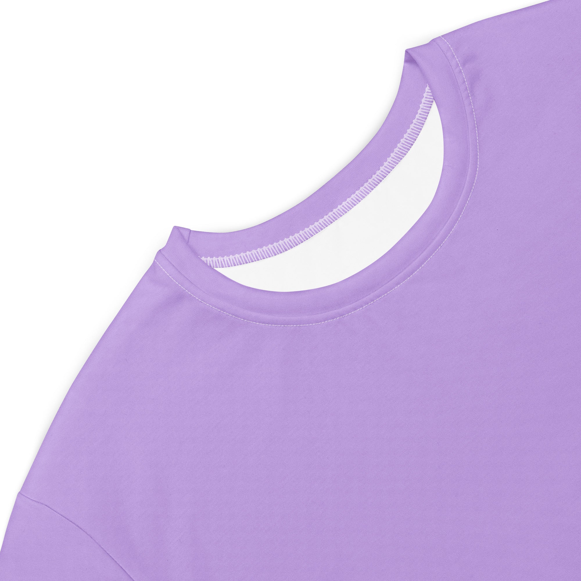 Women’s lavender purple t shirt dress made of soft plain cotton with a neatly stitched crew neck