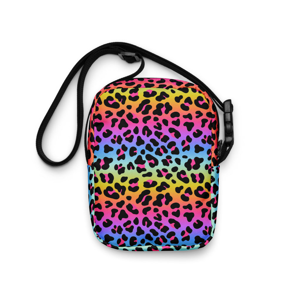 Girls Rainbow Leopard Crossbody Purse