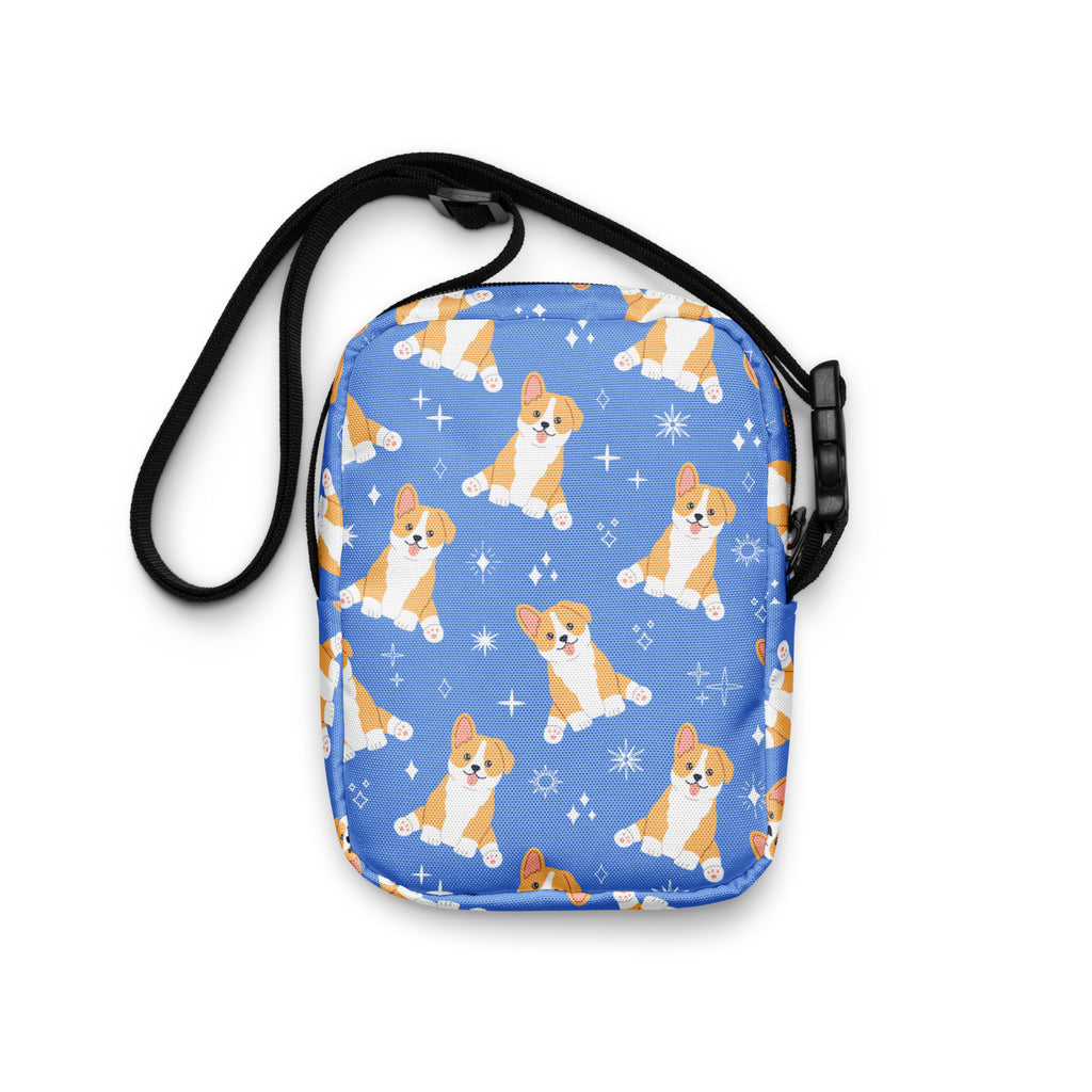 Girls Blue Corgi Crossbody Purse