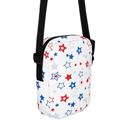 Girls Red White and Blue Stars Crossbody Purse