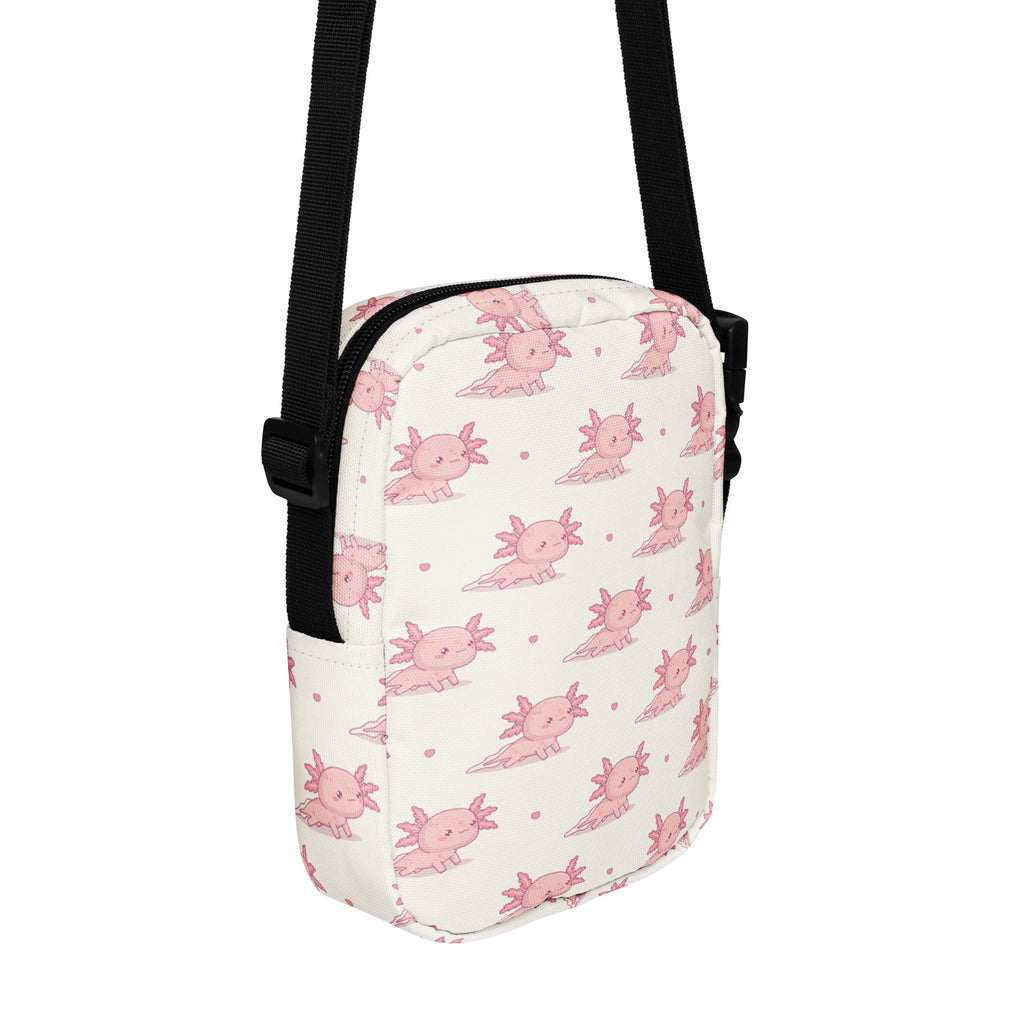 Girls Pink Axolotl Crossbody Purse