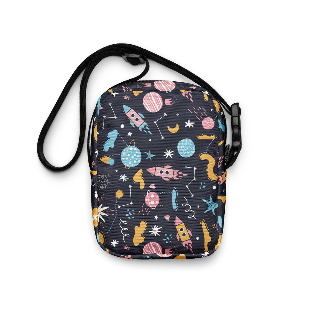 Girls Outer Space Crossbody Bag – Water Resistant Mini Purse With Adjustable Strap & Pockets
