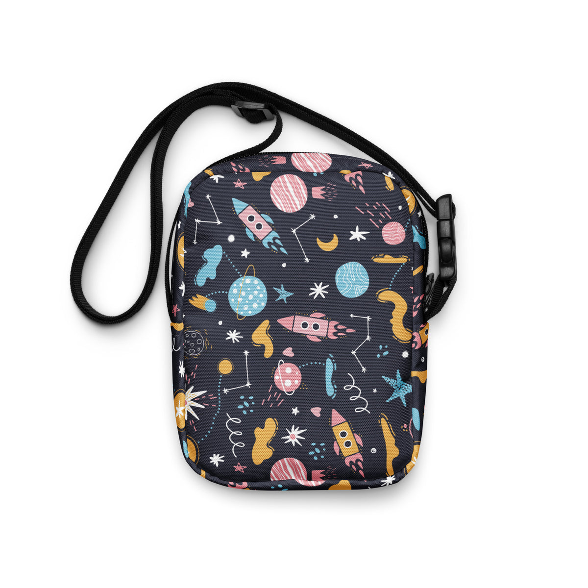 Girls Outer Space Crossbody Bag – Water Resistant Mini Purse With Adjustable Strap & Pockets