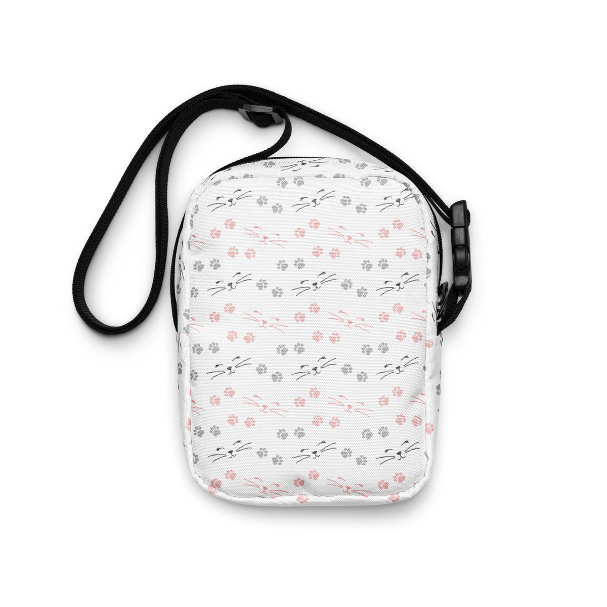 Cats & Whiskers Crossbody Bag – Water Resistant Mini Purse With Adjustable Strap & Pockets