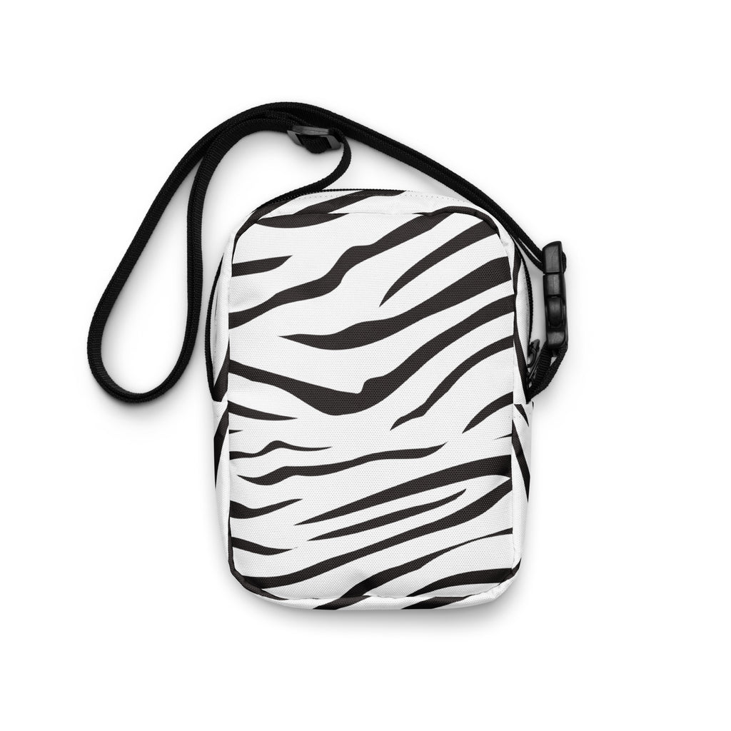 Zebra Print Crossbody Bag – Water Resistant Mini Purse With Adjustable Strap & Pockets