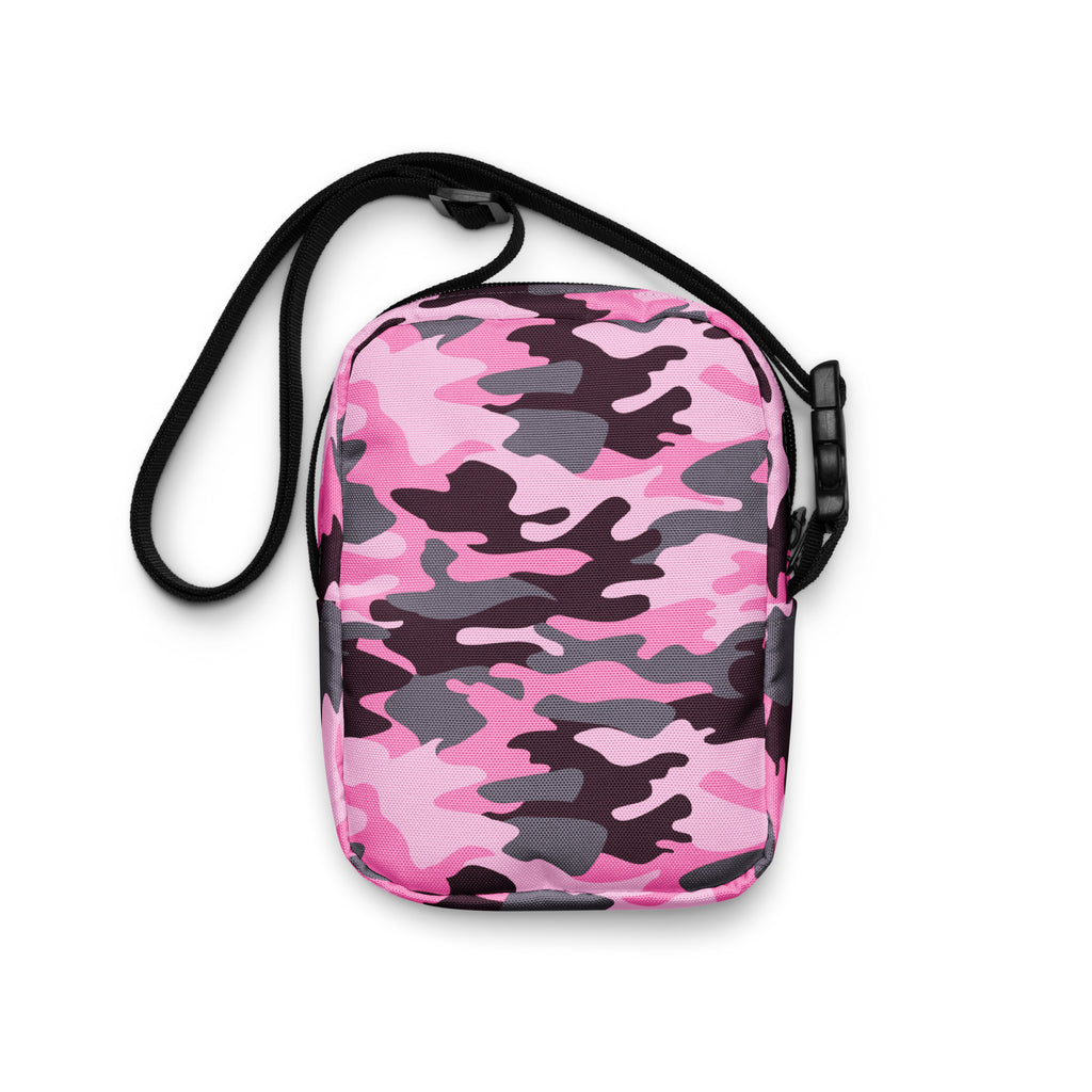 Pink Camouflage Crossbody Bag – Water Resistant Mini Purse With Adjustable Strap & Pockets
