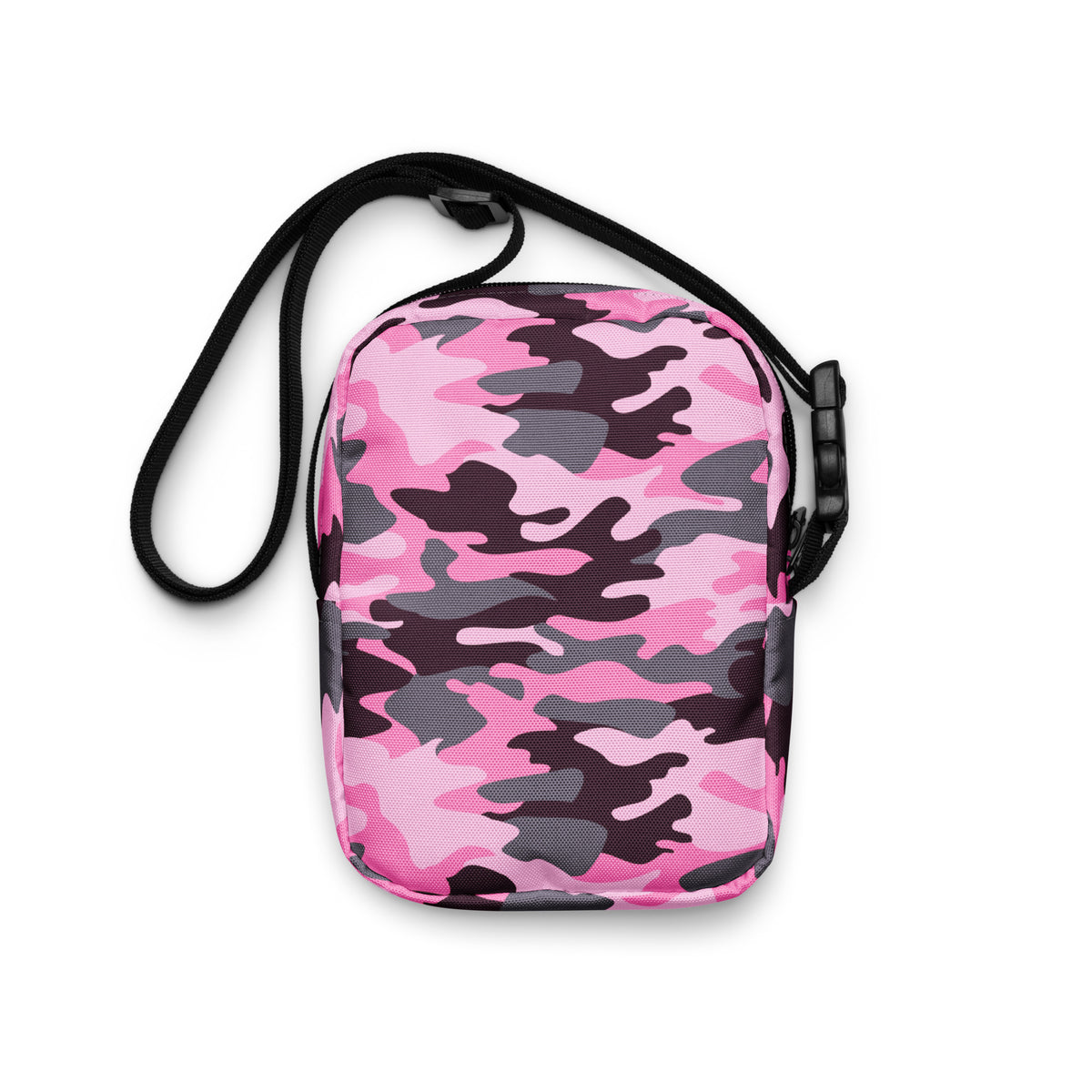 Pink Camouflage Crossbody Bag – Water Resistant Mini Purse With Adjustable Strap & Pockets