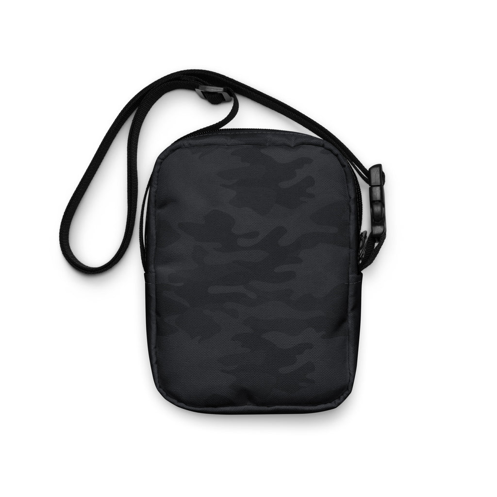 Black Camouflage Crossbody Bag – Water Resistant Mini Purse With Adjustable Strap & Pockets
