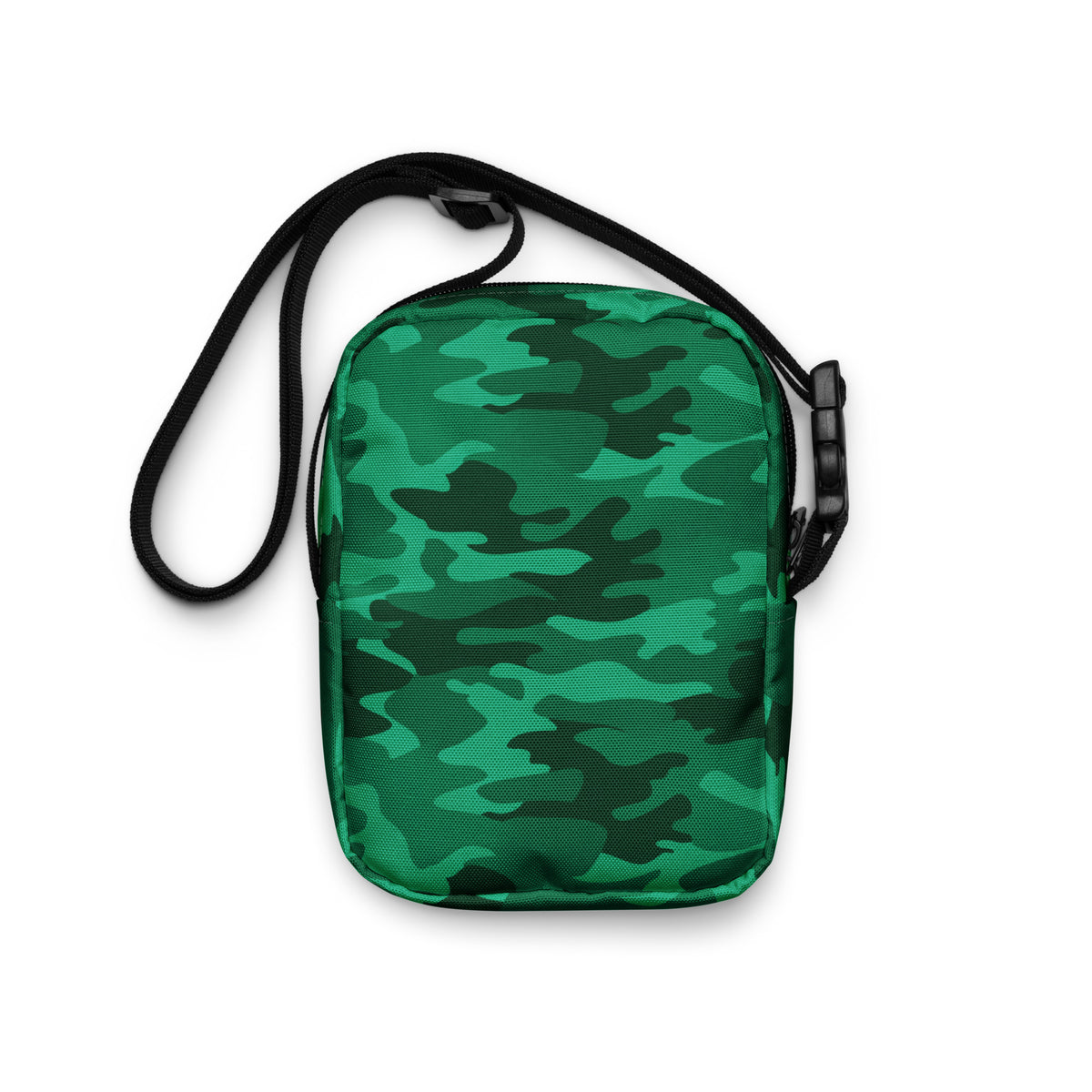 Green Camouflage Crossbody Bag – Water Resistant Mini Purse With Adjustable Strap & Pockets