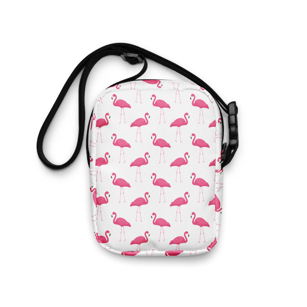 Pink Flamingo Crossbody Bag – Water Resistant Mini Purse With Adjustable Strap & Pockets