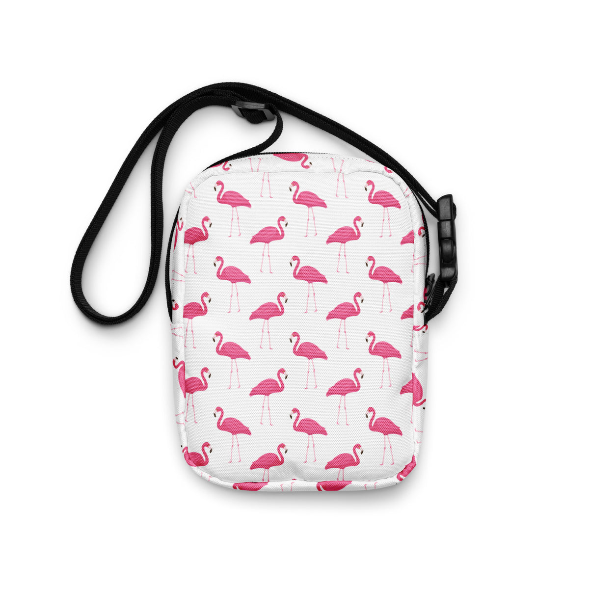 Pink Flamingo Crossbody Bag – Water Resistant Mini Purse With Adjustable Strap & Pockets