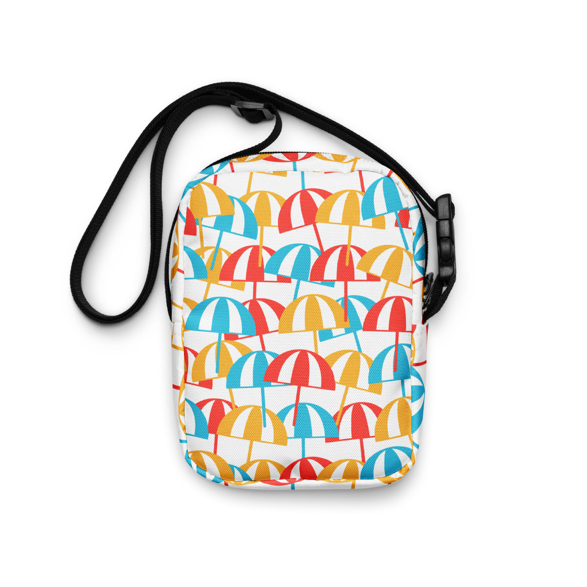 Colorful Beach Umbrella Crossbody Bag – Water Resistant Mini Purse With Adjustable Strap & Pockets