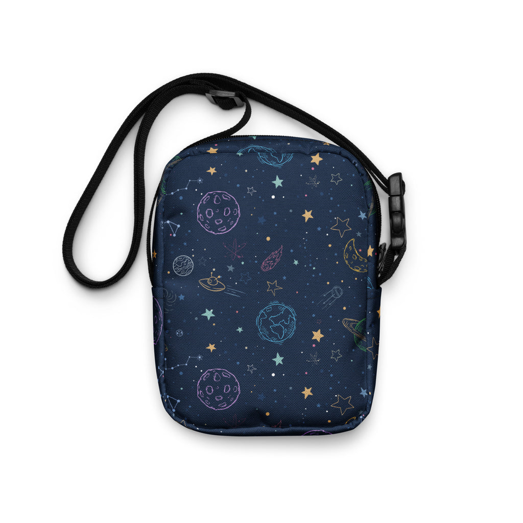 Outer Space Galaxy Crossbody Bag – Water Resistant Mini Purse With Adjustable Strap & Pocket