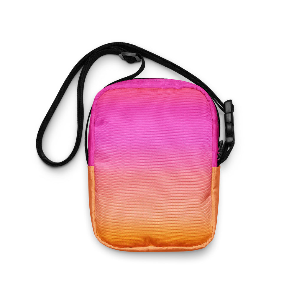 Sunset Ombre Crossbody Bag – Water Resistant Mini Purse With Adjustable Strap & Pockets