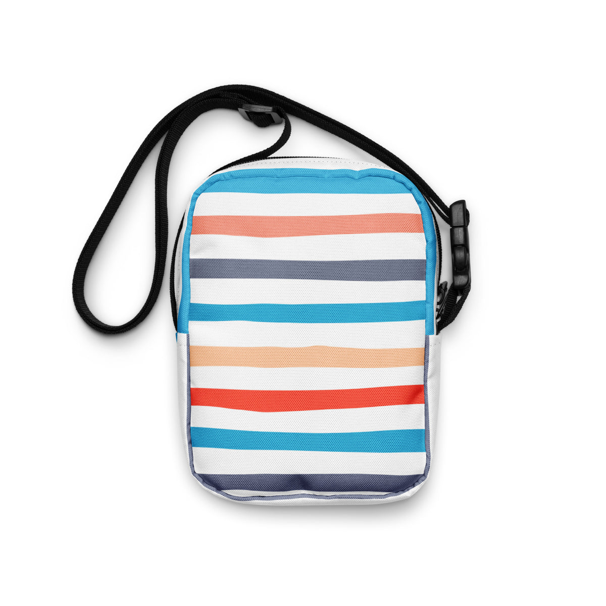 Girls Colorful Striped Crossbody Bag – Water Resistant Mini Purse With Adjustable Strap & Pockets