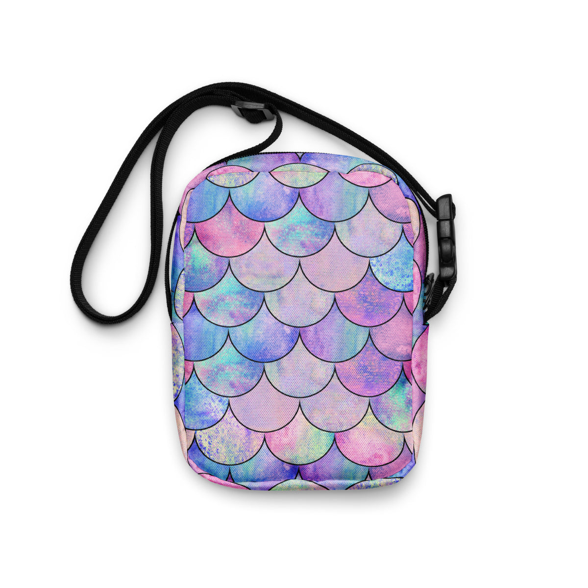 Pastel Mermaid Crossbody Bag – Water Resistant Mini Purse With Adjustable Strap & Pockets
