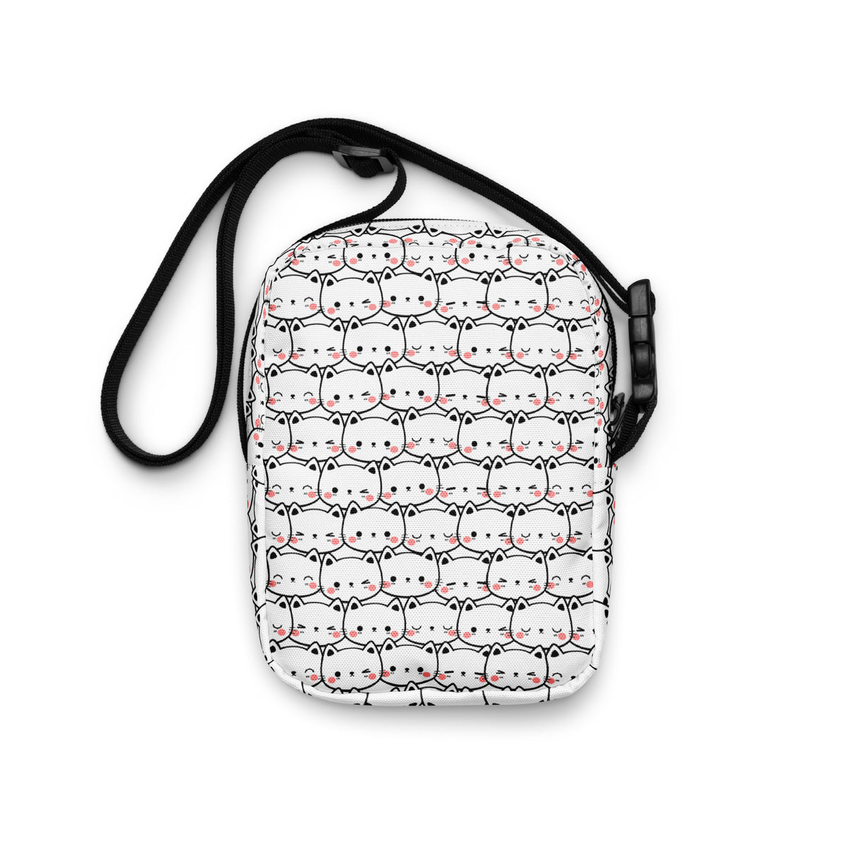 Cat Print Crossbody Bag – Water Resistant Mini Purse With Adjustable Strap & Pockets