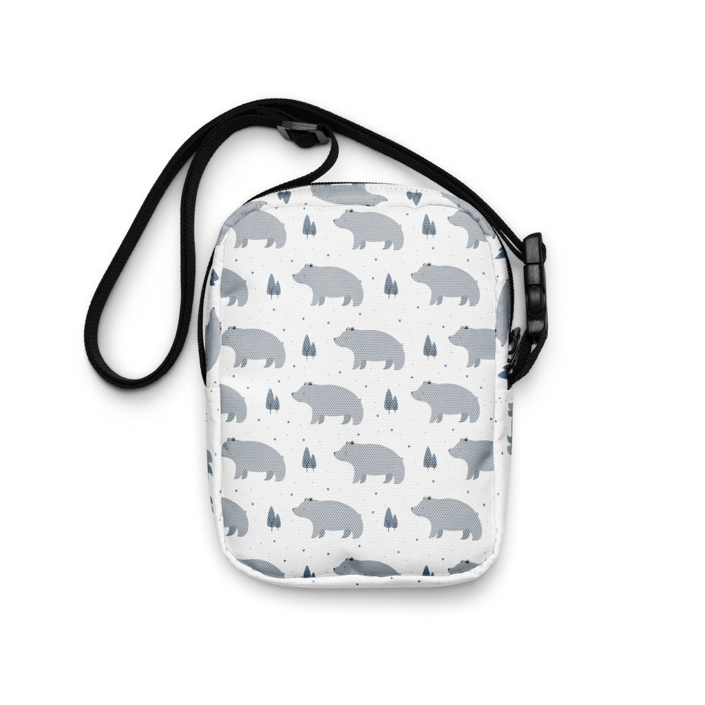 Girls Gray Bear Crossbody Bag – Water Resistant Mini Purse With Adjustable Strap & Pockets