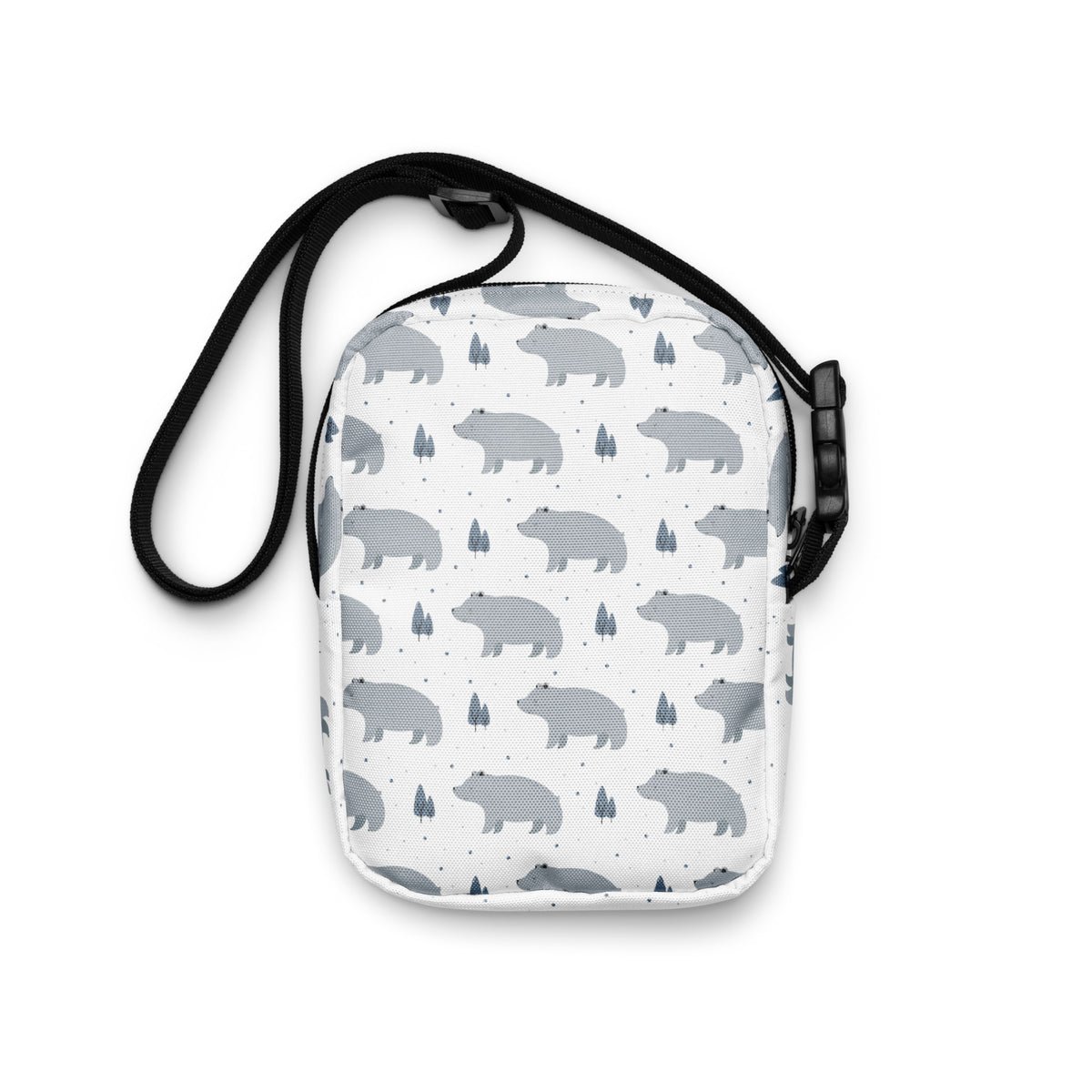 Girls Gray Bear Crossbody Bag – Water Resistant Mini Purse With Adjustable Strap & Pockets