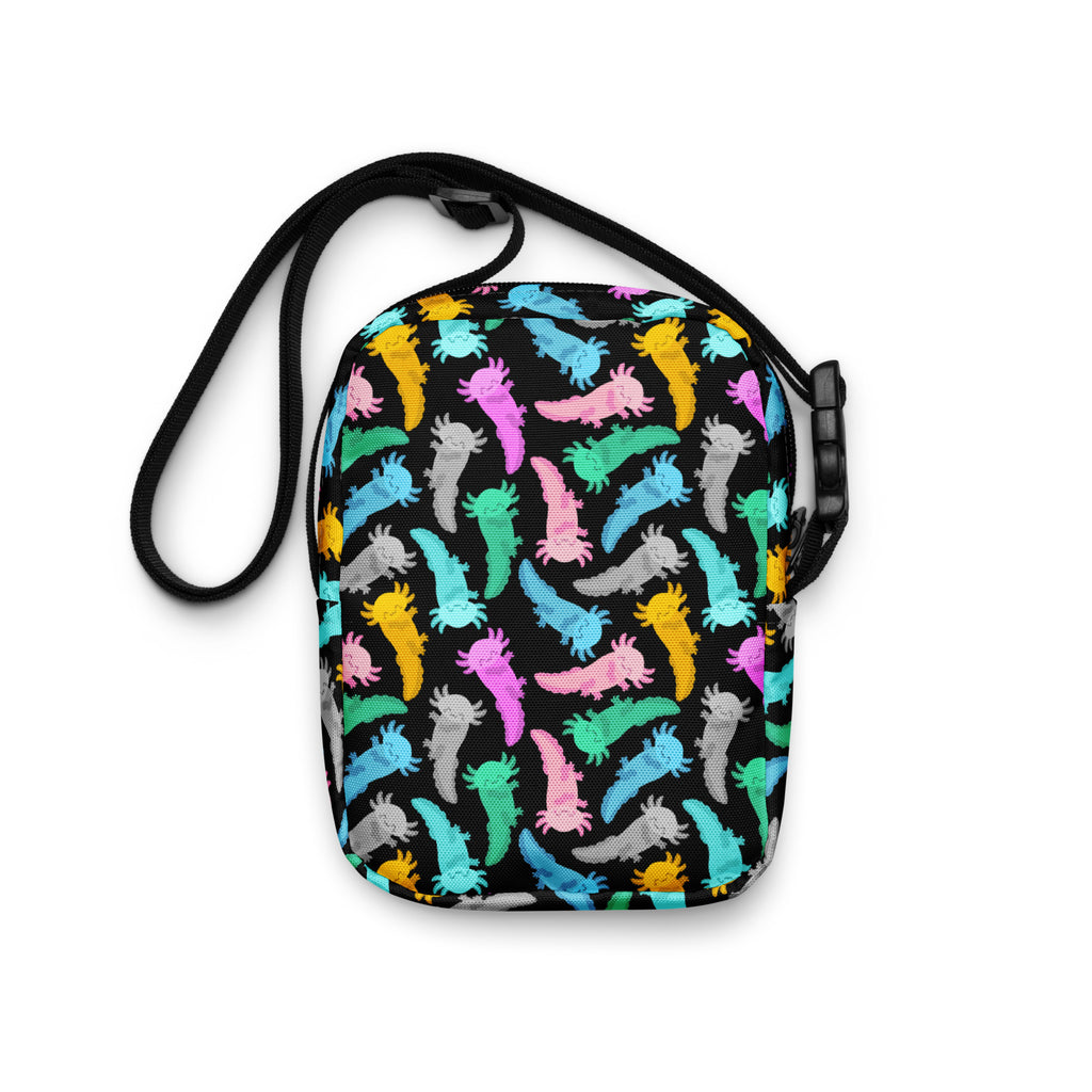 Girls Colorful Axolotl Crossbody Bag – Water Resistant Mini Purse With Adjustable Strap & Pockets