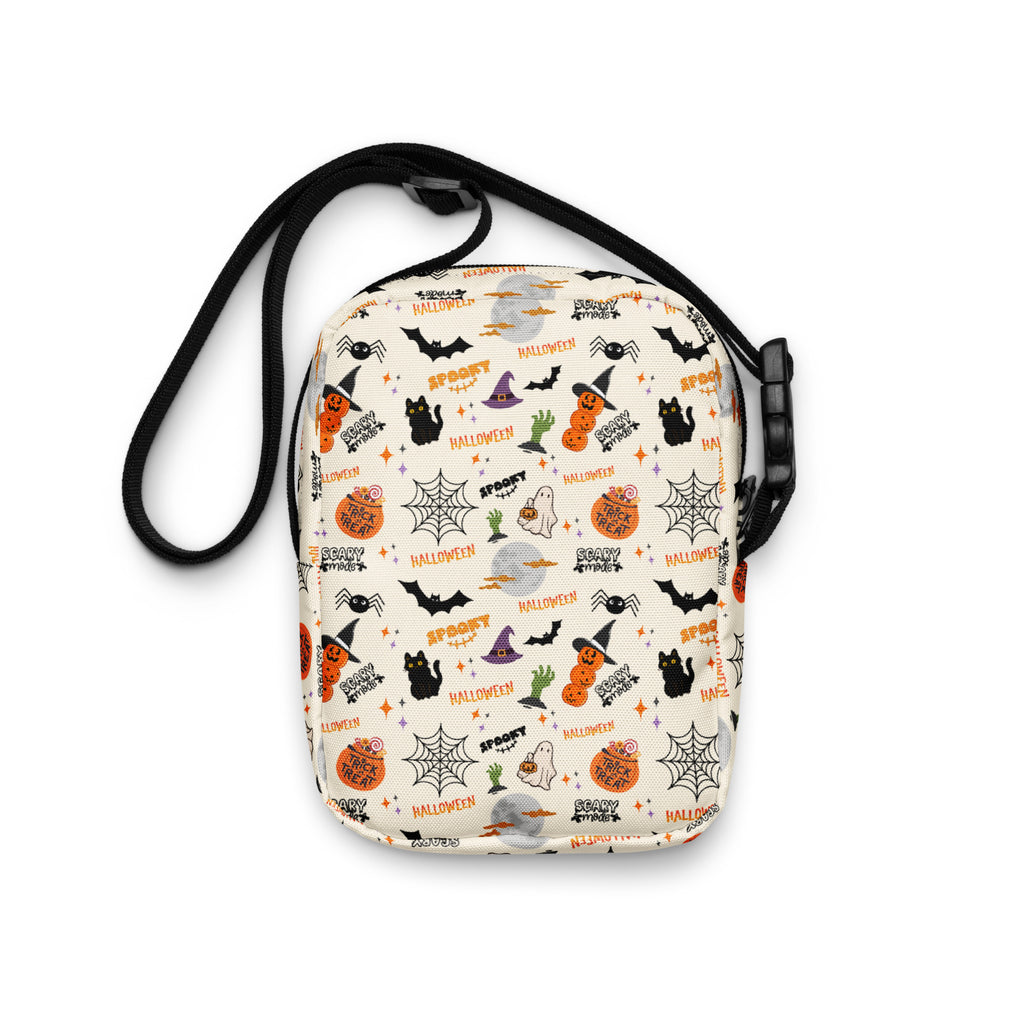 Girls Halloween Icons Crossbody Bag – Water Resistant Mini Purse With Adjustable Strap & Pockets