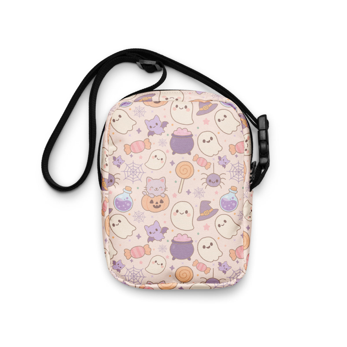 Pastel Halloween Crossbody Bag – Water Resistant Mini Purse With Adjustable Strap & Pockets