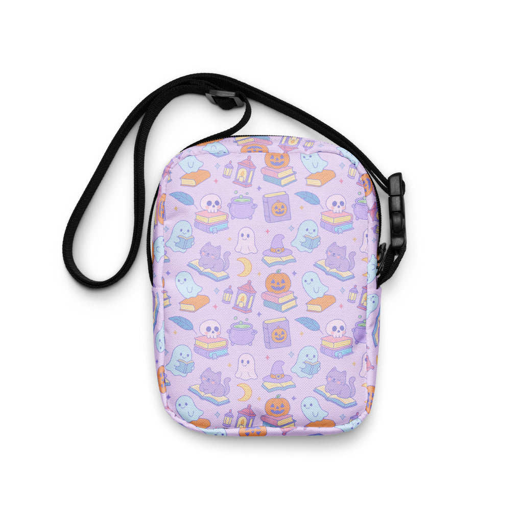 Book Themed Halloween Crossbody Bag – Water Resistant Mini Purse With Adjustable Strap & Pockets